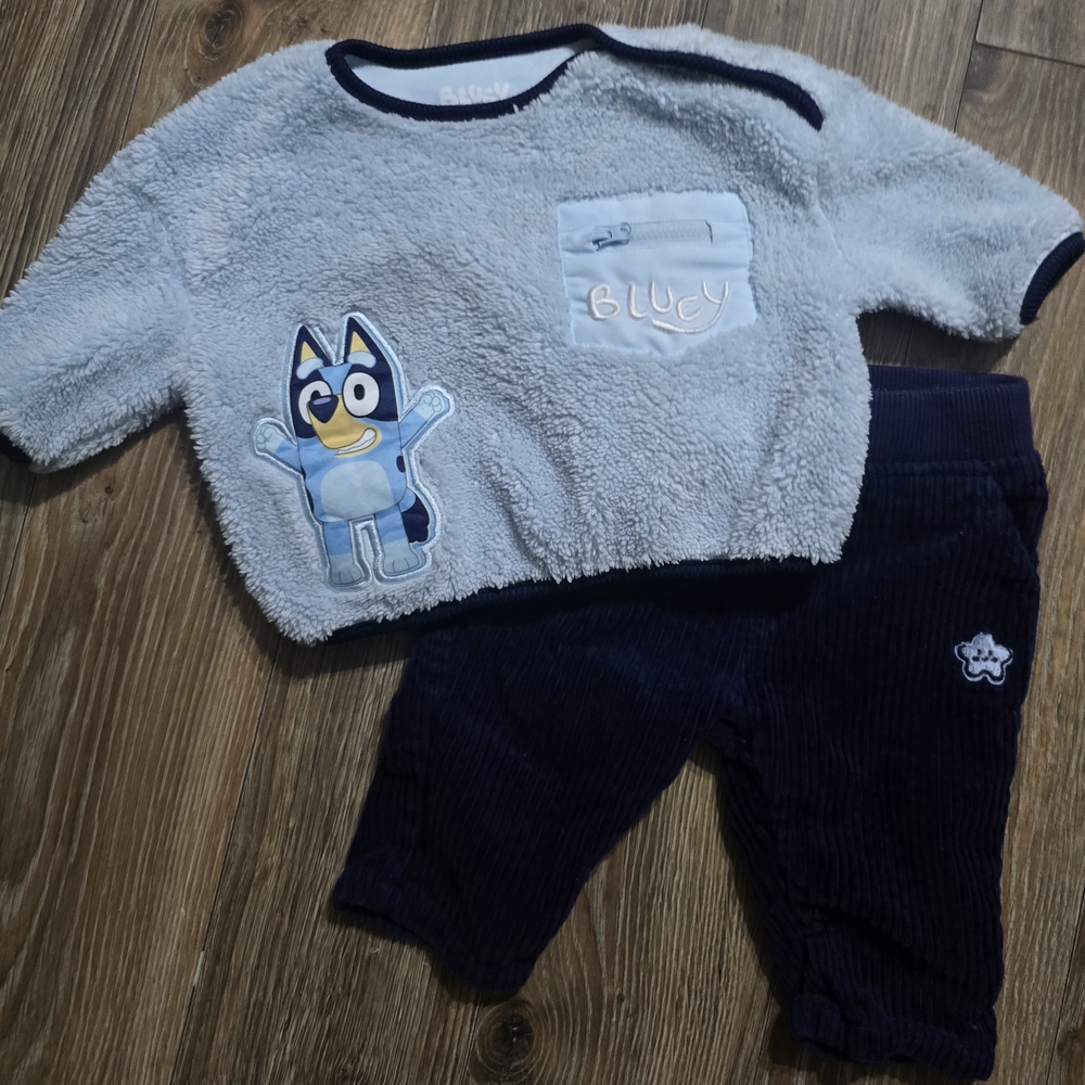 Bluey Toddler Outfit with Fleece Top and Pants